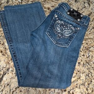 Miss Me Dark Blue Embellished Boot Cut Jeans